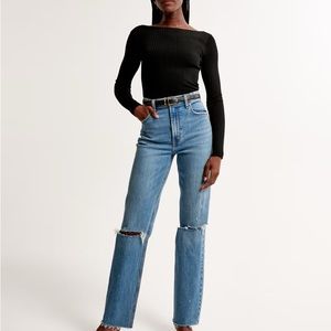 The 90s straight ultra high rise jeans